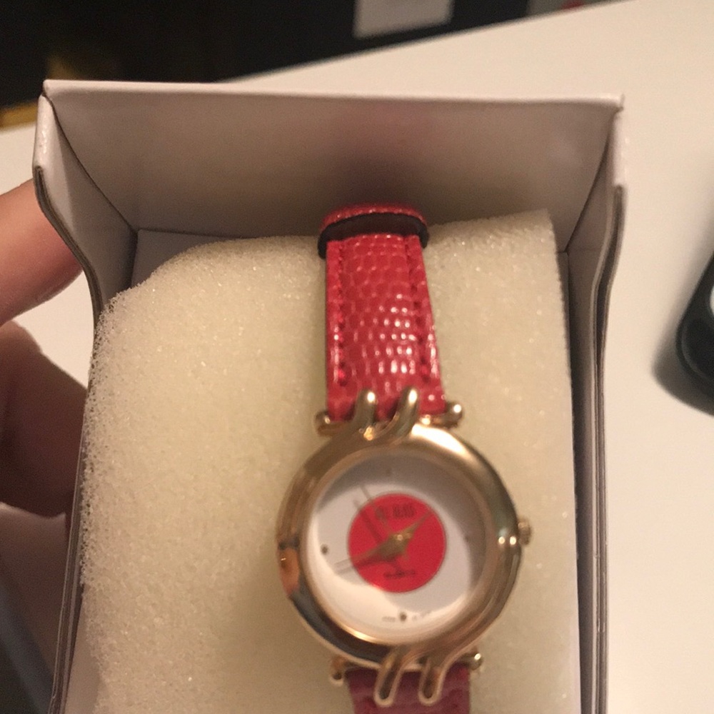 Red & Gold Bill Blass Watch